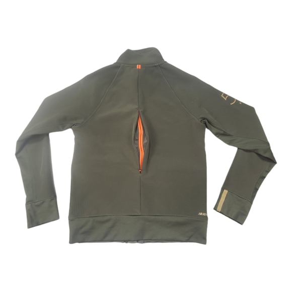 New Balance Marathon Run Reflective Impact Nettle Green Winter Running Jacket - Picture 5 of 8